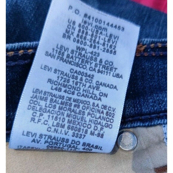 Levis Jean Skirt Womens Size 14 Denim Knee Length Blue Slit In Back Pencil Short - Picture 10 of 12